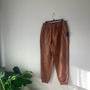 INC International Concepts Brown Leather Pants